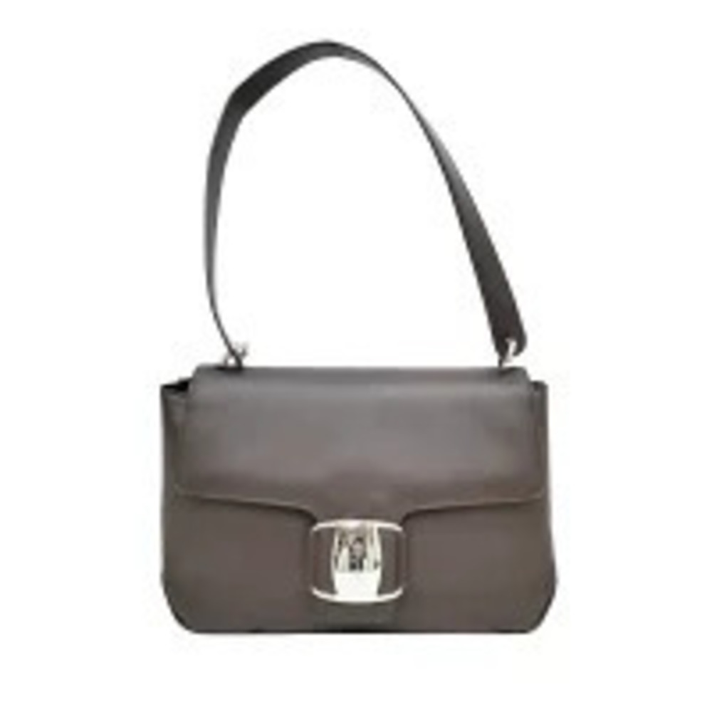 Salvatore Ferragamo Hobo Shoulder Bag Leather Brown
